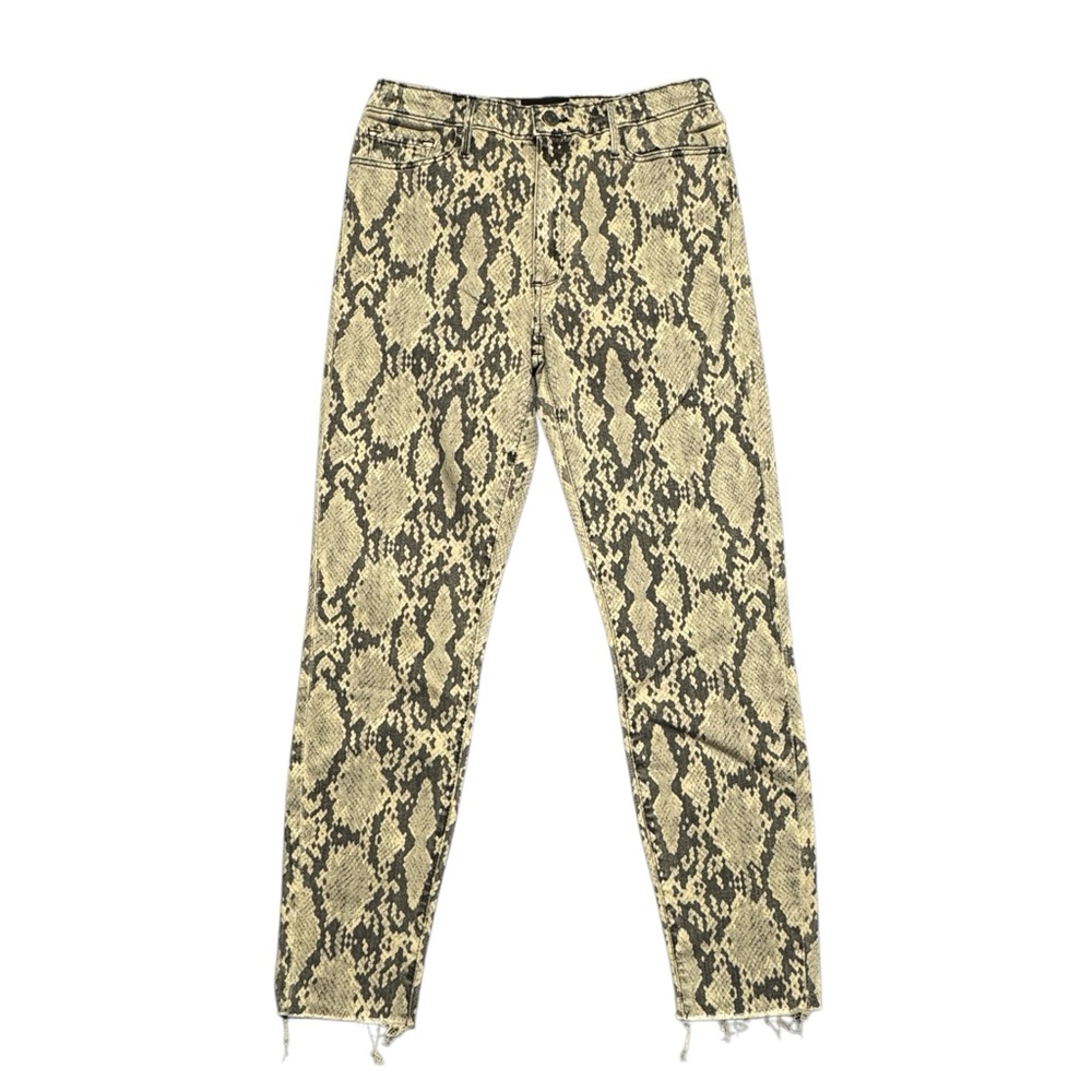 Black Orchid Carmen Python High Rise Ankle Fray Skinny Jean Womens‎ 30 Casual
